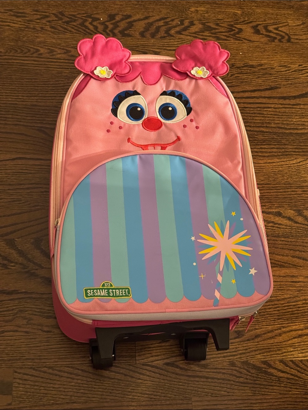 The Land Of Nod Crate & Barrel Abby Cadabby Sesame Street Suitcase Roller
